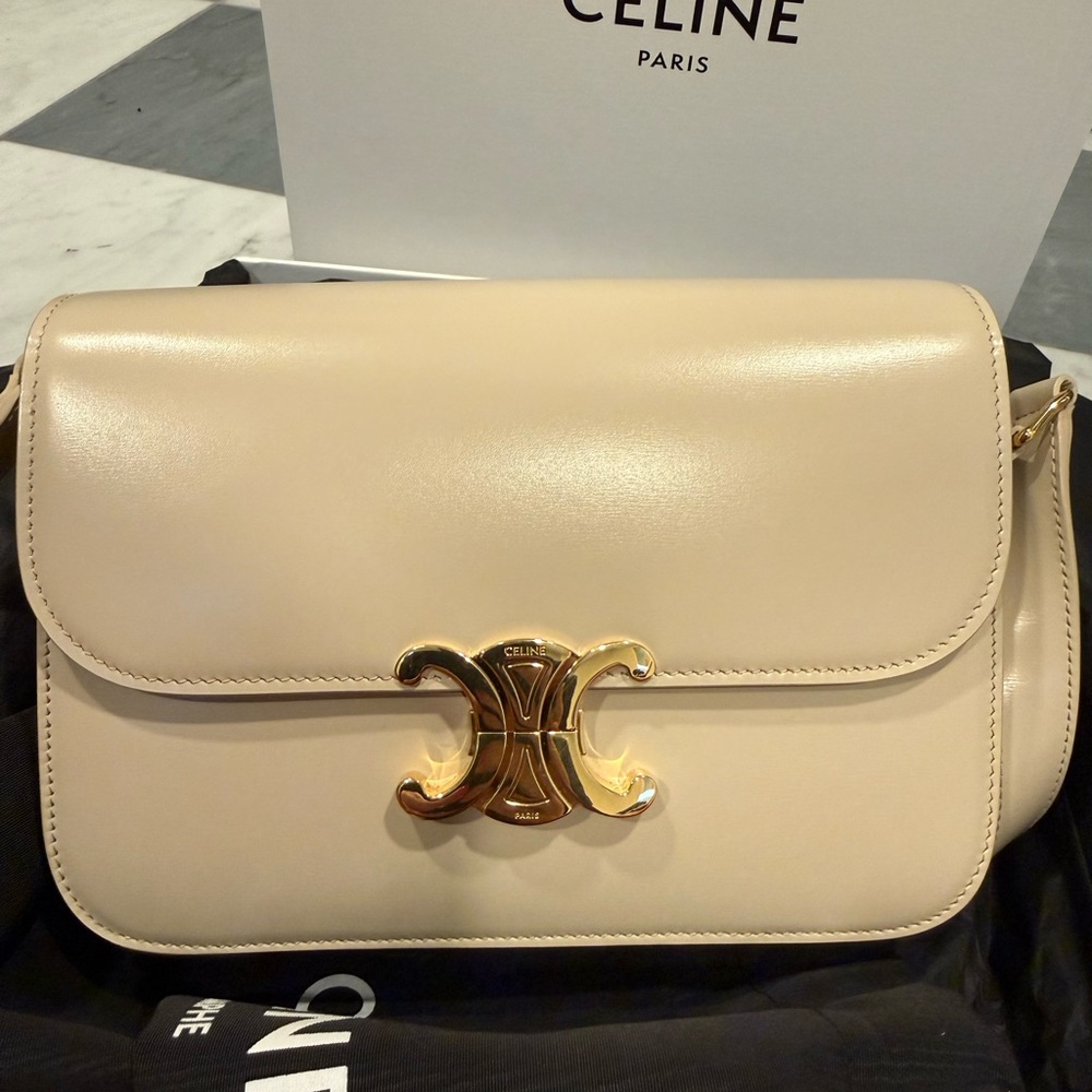 Celine Triomphe Bag in Shiny Calfskin - Picture 13 of 16